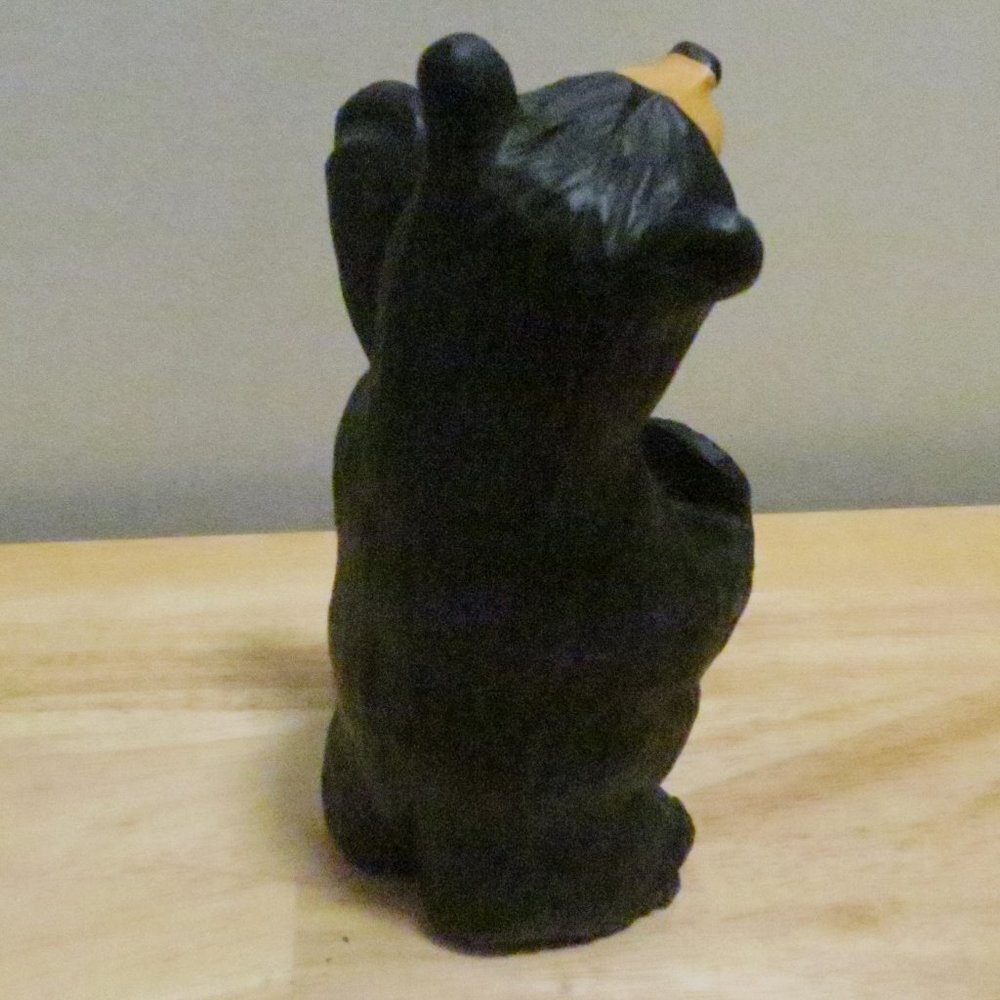 Bearfoots Bears Jeff Fleming Bic & Cubbie Card Pen Holder Resin Figurine Big Sky - Picture 4 of 14